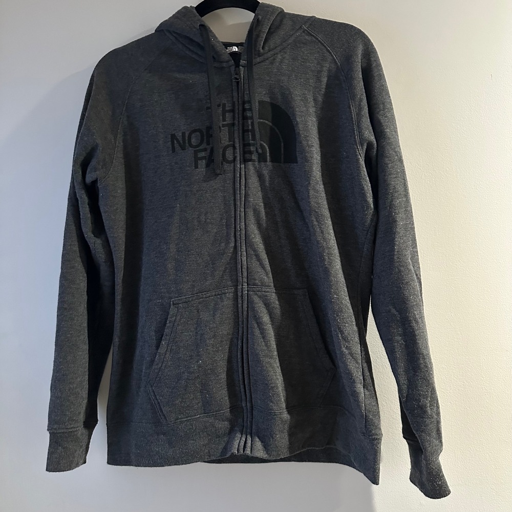 The North Face Womens Half Dome Full‎ Zip Hoodie Charcoal Grey Heather Medium
